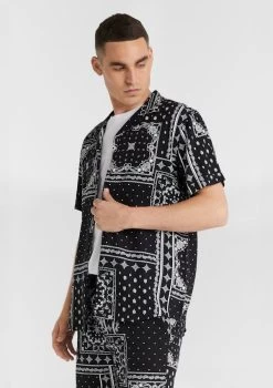 Bandana Print Shirt -yd. Y224SS01 BLK 2