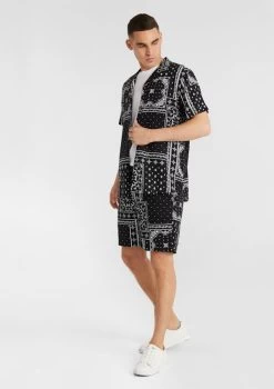 Bandana Print Shirt -yd. Y224SS01 BLK 5