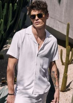 Mclean Viscose Blend Shirt -yd. Y224SS02 WHT CROP