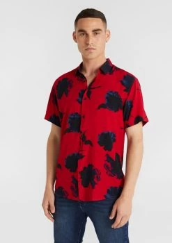 Elijah Print Shirt -yd. Y224SS05 RED 1