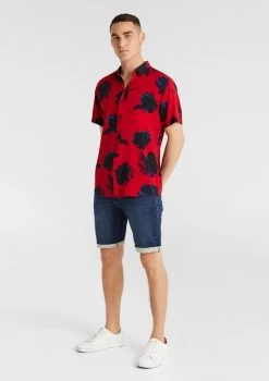 Elijah Print Shirt -yd. Y224SS05 RED 4