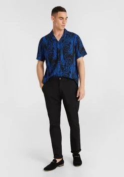 Pacey Printed Shirt -yd. Y224SS10 BLK MODEL