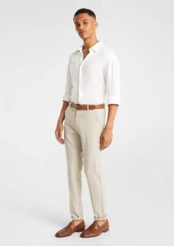 Samson Skinny Check Chino -yd. Y231CB04 NAT 4