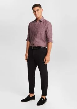 Nate Slim Cropped Brushed Chino -yd. Y231CB06 BLK 4