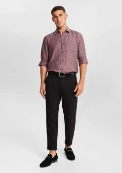 Nate Slim Cropped Brushed Chino -yd. Y231CB06 BLK MODEL