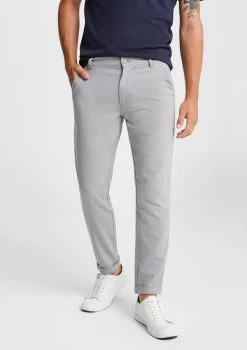 Amazen Slim Cropped Textured Chino -yd. Y231CB07 GRY 1