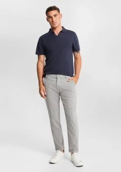 Amazen Slim Cropped Textured Chino -yd. Y231CB07 GRY 4