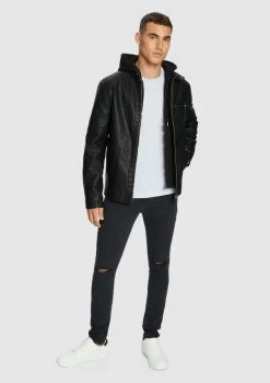 Rock Biker Jacket -yd. Y231CJ08 BLK MODEL