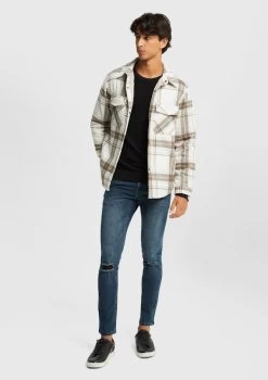 Edmonton Check Shacket -yd. Y231CJ10 NAT 5