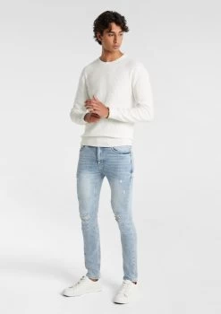 Letter Ripped Skinny Jean -yd. Y231DE03 SKY 4