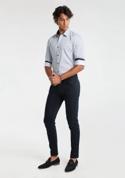 Reeves Slim Fit Geo Shirt -yd. Y231LS04 GRN 4