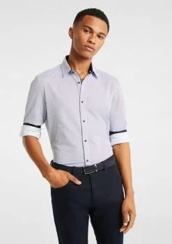 Bandenas Slim Fit Geo Shirt -yd. Y231LS05 BLU 1