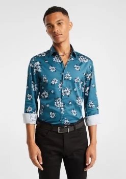 Byers Slim Fit Floral Shirt -yd. Y231LS09 TEA 1