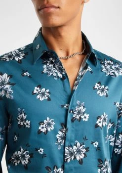 Byers Slim Fit Floral Shirt -yd. Y231LS09 TEA 3