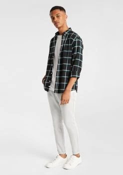 Sinclair Check Brushed Shirt -yd. Y231LS14 BLK 6