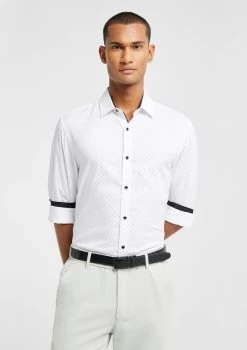 Alpine Regular Textured Geo Shirt -yd. Y231LS26 WHT 1