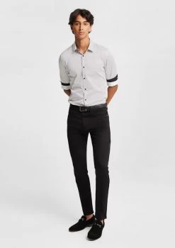 Saunders Slim Fit Geo Shirt -yd. Y231LS31 BUR MODEL