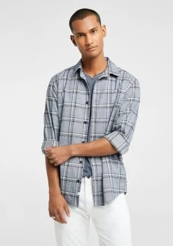 Paige Check Shirt -yd. Y231LS34 BLU 1