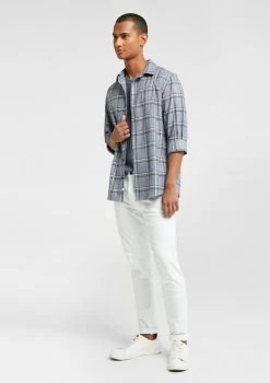 Paige Check Shirt -yd. Y231LS34 BLU 5