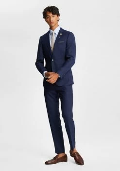 BENZO WOOL BLEND SLIM SUIT -yd. Y231SJ06 BLU MODEL 1