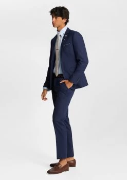 BENZO WOOL BLEND SLIM SUIT -yd. Y231SJ06 BLU MODEL 2