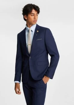 BENZO WOOL BLEND SLIM SUIT -yd. Y231SJ06 BLU MODEL 3