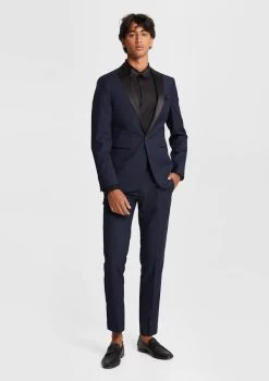 JAGUAR WOOL BLEND SLIM SUIT -yd. Y231SJ07 INK MODEL 1