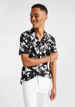 Nero Viscose Blend Print Shirt -yd. Y231SS01 BLK 1